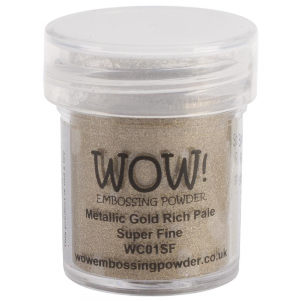 WOW! Ebossingpulver - Super Fine - Metallic Gold Rich Pale